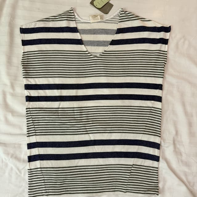 Lilka Anthropologie Avery Striped Tunic Top Size Large (L)
